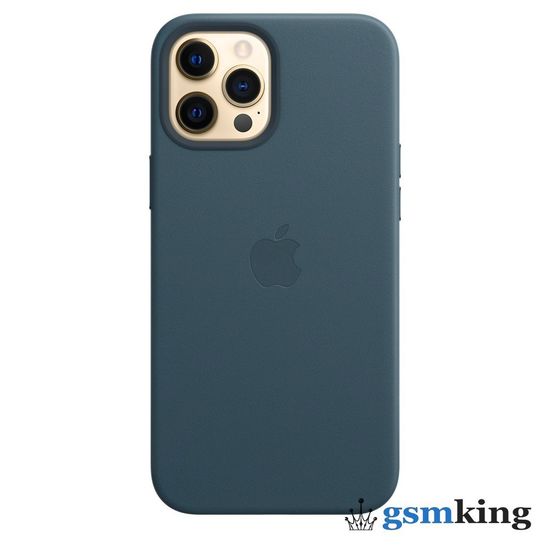 Leather Case with MagSafe iPhone 12 Pro Max Baltic Blue «Балтийский синий»
