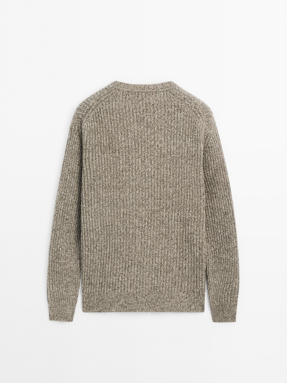 Massimo Dutti Свитер из смесовой шерсти, коричневый