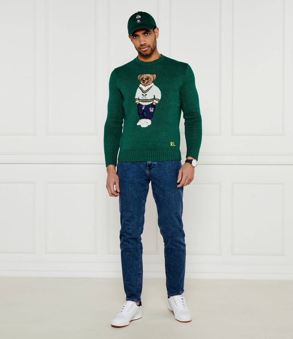Льняный свитер POLO RALPH LAUREN - зеленый(710961155)
