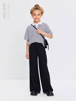 Брюки палаццо из футера