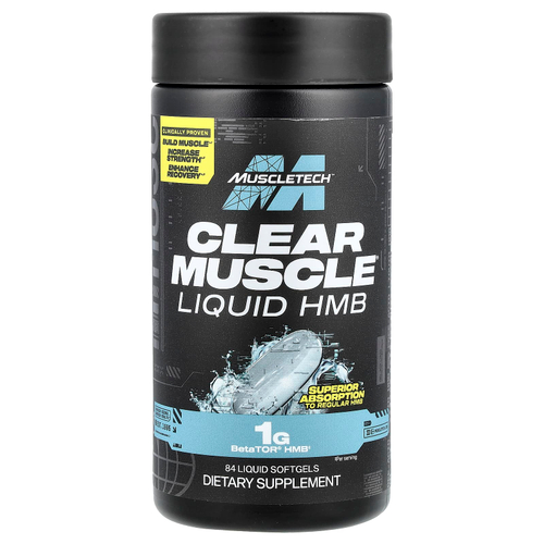MuscleTech, Clear Muscle®, Liquid HMB, 84 капсулы
