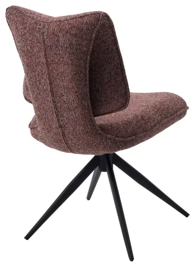Стул ДЕЛИ (DELI) 360 град, цвет БРУСНИЧНЫЙ H300126-9 , ткань / ЧЕРНЫЙ каркас