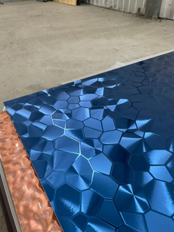 Бамбуковая панель "Мозаик" / "Mosaic" (синий) 3000х1220мм (брак)