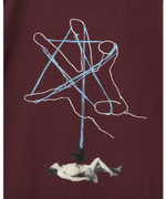 UNDERCOVER ФУТБОЛКА БОРДОВАЯ С ПРИНТОМ