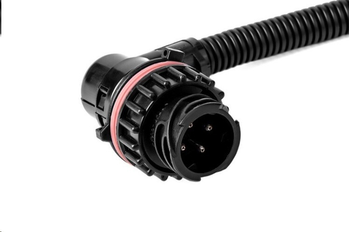 Разъем (байонет) угловой СЦБ-4В, ответная часть AX-523-1 СЦБ-4Р, 4-х конт. с проводами в гофре (CARGEN)