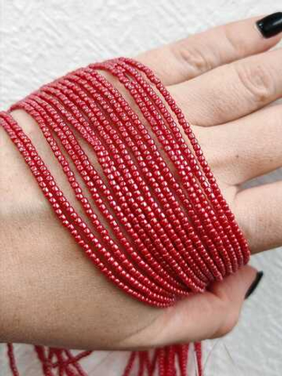 яс2-кж Японское стекло 2,2мм, красный жемчуж., некалибр., 40см