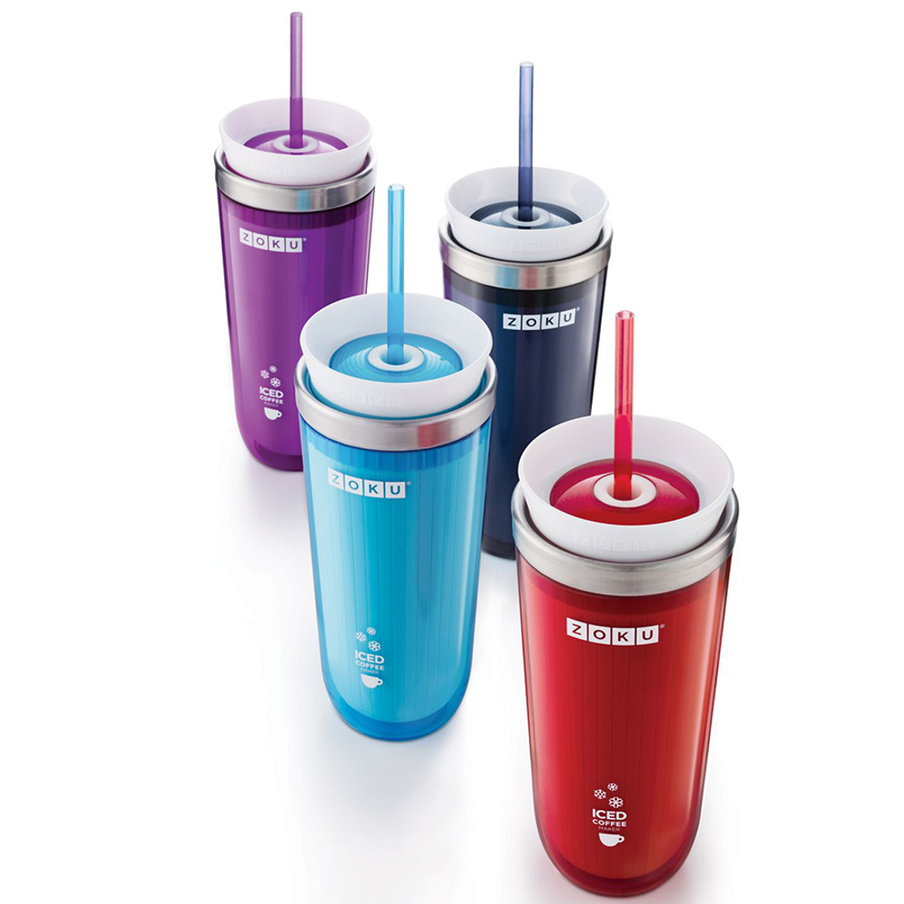 Стакан для охлаждения напитков iced coffee maker голубой