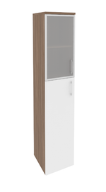 Шкаф-пенал с высокой дверью и стеклом в раме Onix
