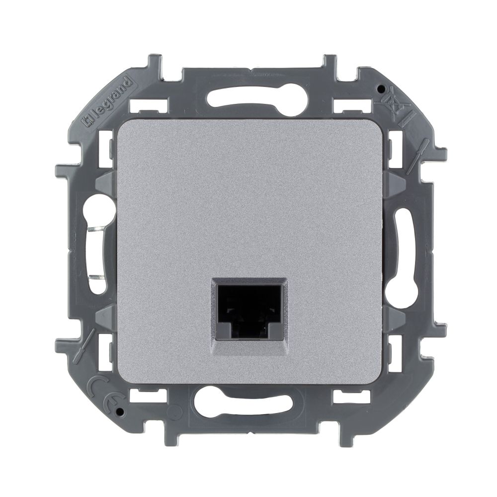 Розетка компьютерная RJ45 категория 5e UTP алюминий Inspiria Legrand