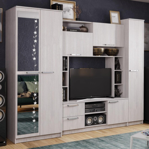 Гостиная Флора 2700*2100*540 ясень белый БТС