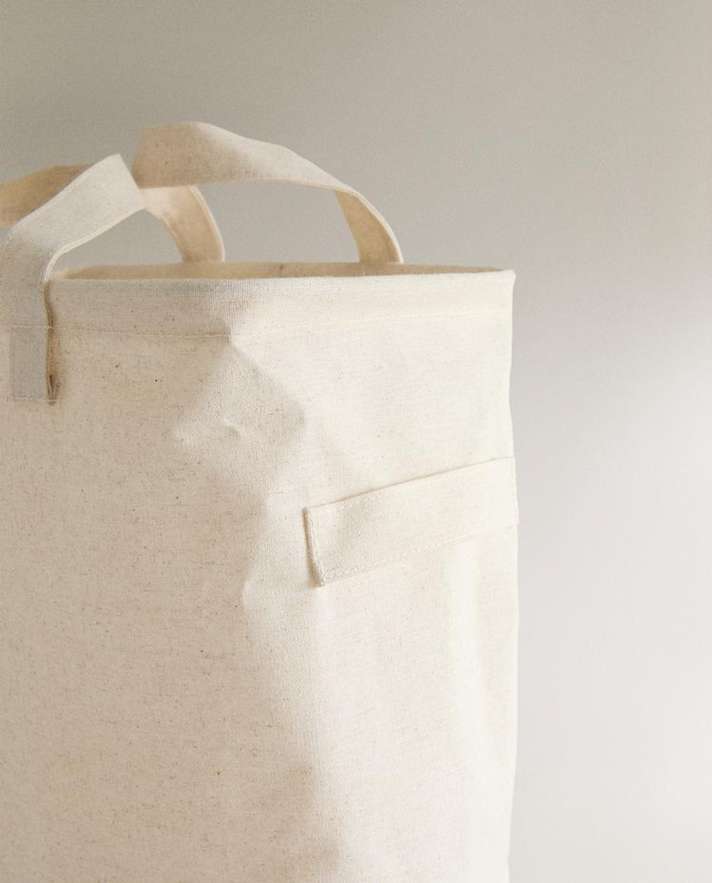 ZARA HOME КОРЗИНА ДЛЯ БЕЛЬЯ ИЗО ЛЬНА, СВЕТЛО-БЕЖЕВЫЙ
