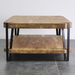 Стол журнальный лофт Флеверс, массив дуба, металл