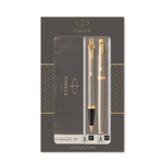 Подарочный набор из 2-х ручек  Parker IM brushed metal  GT роллер+шариковая ручки