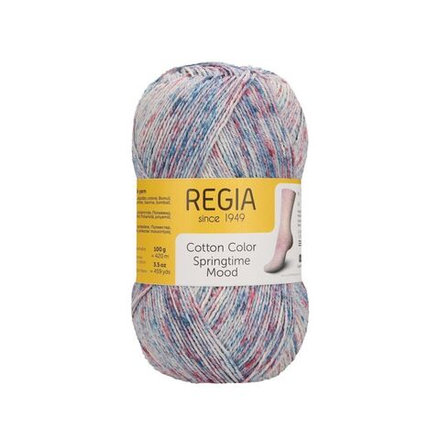 Пряжа Regia Cotton Color (04084/Мечтательный), 72% хлопок, 18% полиамид, 10% полиэстер, 100г/420м