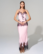 Топ с отделкой французским кружевом