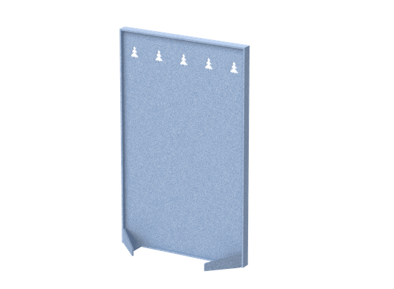 Перегородка с декором "Темный лес" 100х40х160