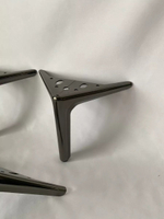 Ножки для мебели "Ласточка" Черный хром 15см, 4 штуки