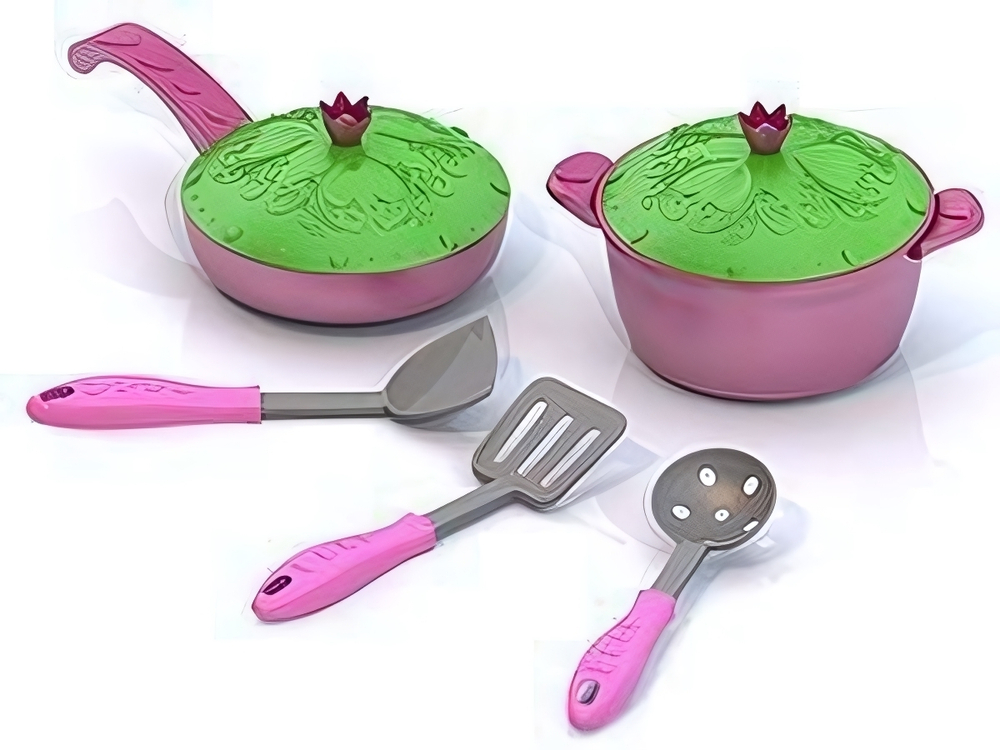 Набор посуды "Кухонный сервиз "Волшебная Хозяюшка" 7предм.в сетке