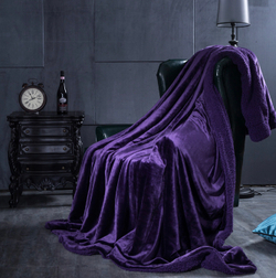 Плед двуспалка Фиолетовый Барашка Велюр-Плюш 200х220