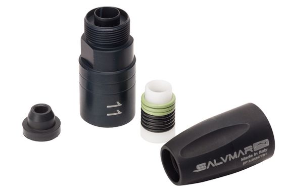 Надульник облегченный вакуумный алюминиевый Salvimar (ствол 11 мм изменяемый)