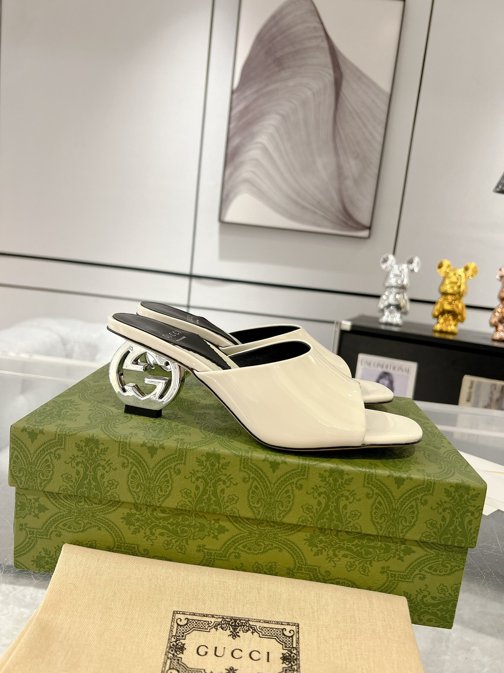 Gucci Interlocking G Heel Sandal 5.5 cm