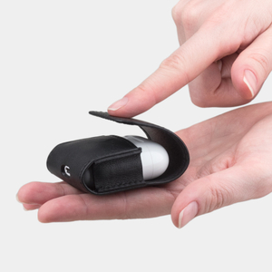 Чехол для наушников Petit из кожи теленка, черного цвета