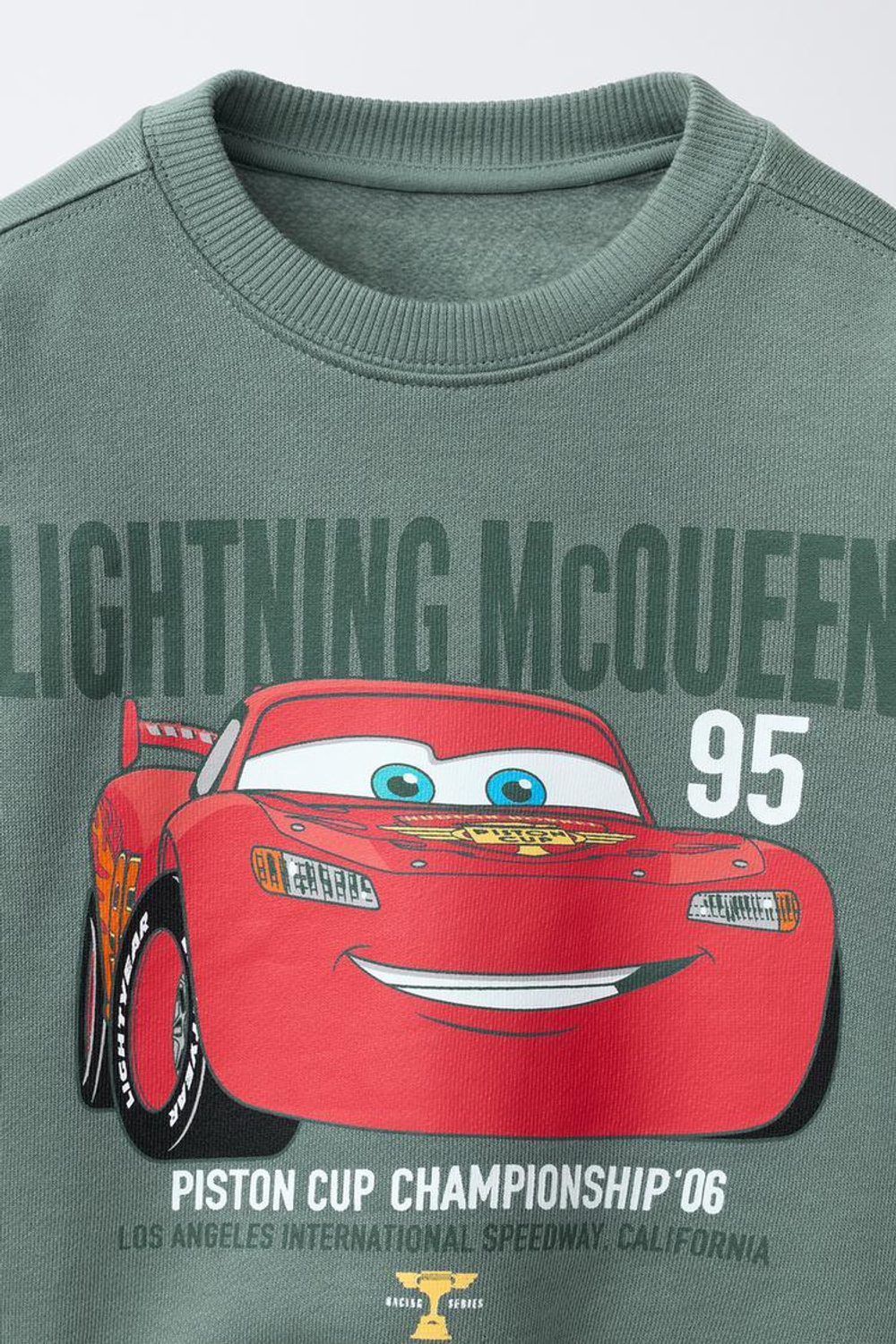 ZARA КОМПЛЕКТ ДЖОГГЕРОВ С ПРИНТОМ CARS LIGHTNING MCQUEEN © DISNEY, ЗЕЛЕНОВАТО-СИНИЙ