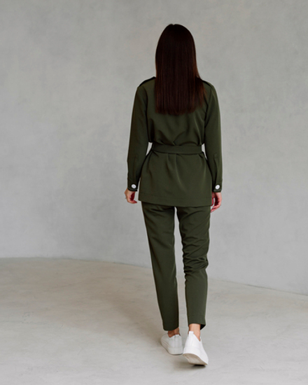 Брюки классика зауженные (хаки)