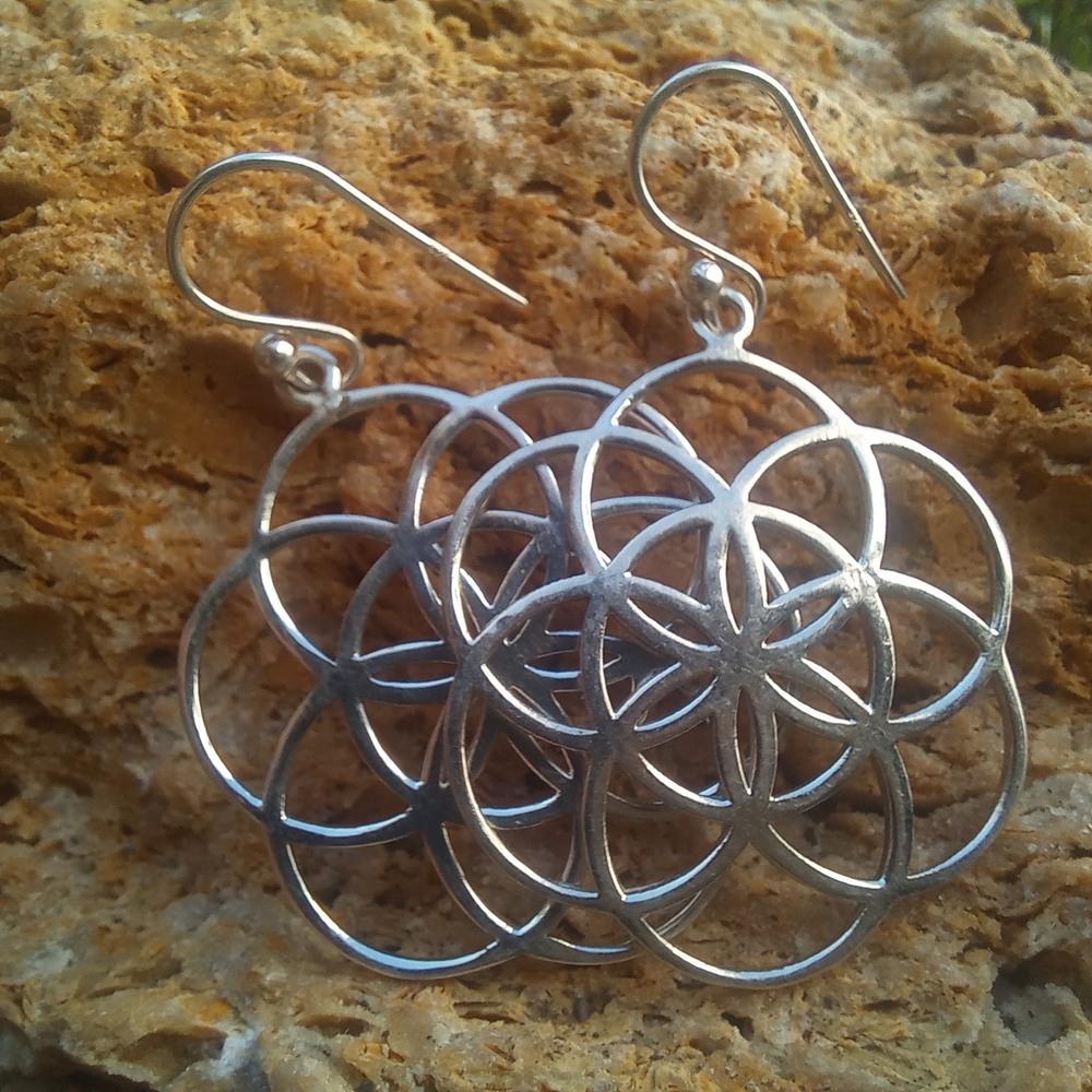 Серьги СЕМЯ ЖИЗНИ, серебро