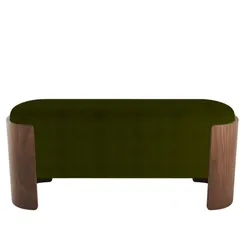 Банкетка Lagom 100 см (зеленый, орех)