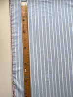 Вареный хлопок 250см. Полоска Вертикаль на голубом фоне