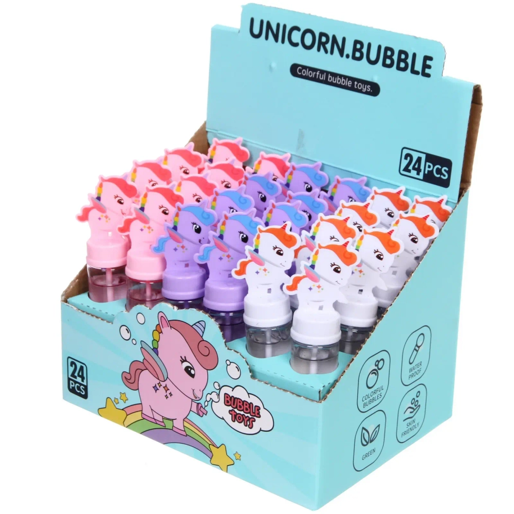 Мыльные пузыри «Единорожек», 14 см, 40мл, цвет микс