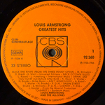 Louis Armstrong ‎– Greatest Hits (Германия 1970г.) Club