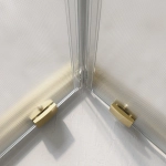 Душевой уголок BelBagno Luce A-2-90-P-ORO 90x90 стекло рифленое/профиль золото