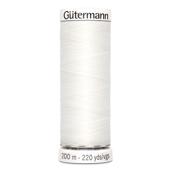 Нитки универсальные Gutermann Sew-all 100 (200 метров), 5 кат. | _800 белый (Arta 001)