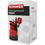 Насос дренажный для грязной воды ROMMER PROFI 900 (0,9 кВт, Qmax 15.5 м³/ч, Hmax 8.5 м, 1x230В)