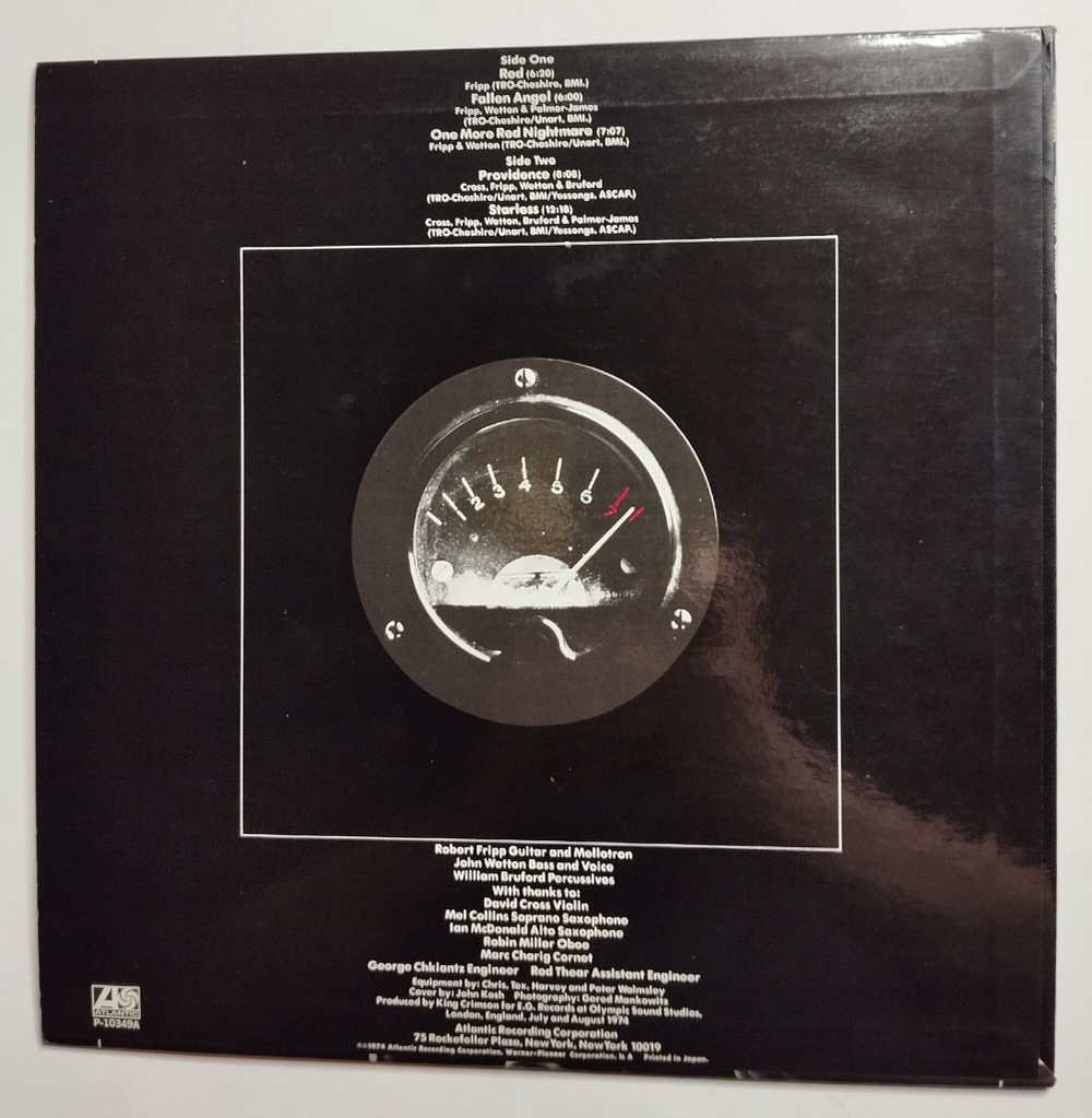 Винтажная виниловая пластинка LP King Crimson Red (Japan 1977) (No Obi)