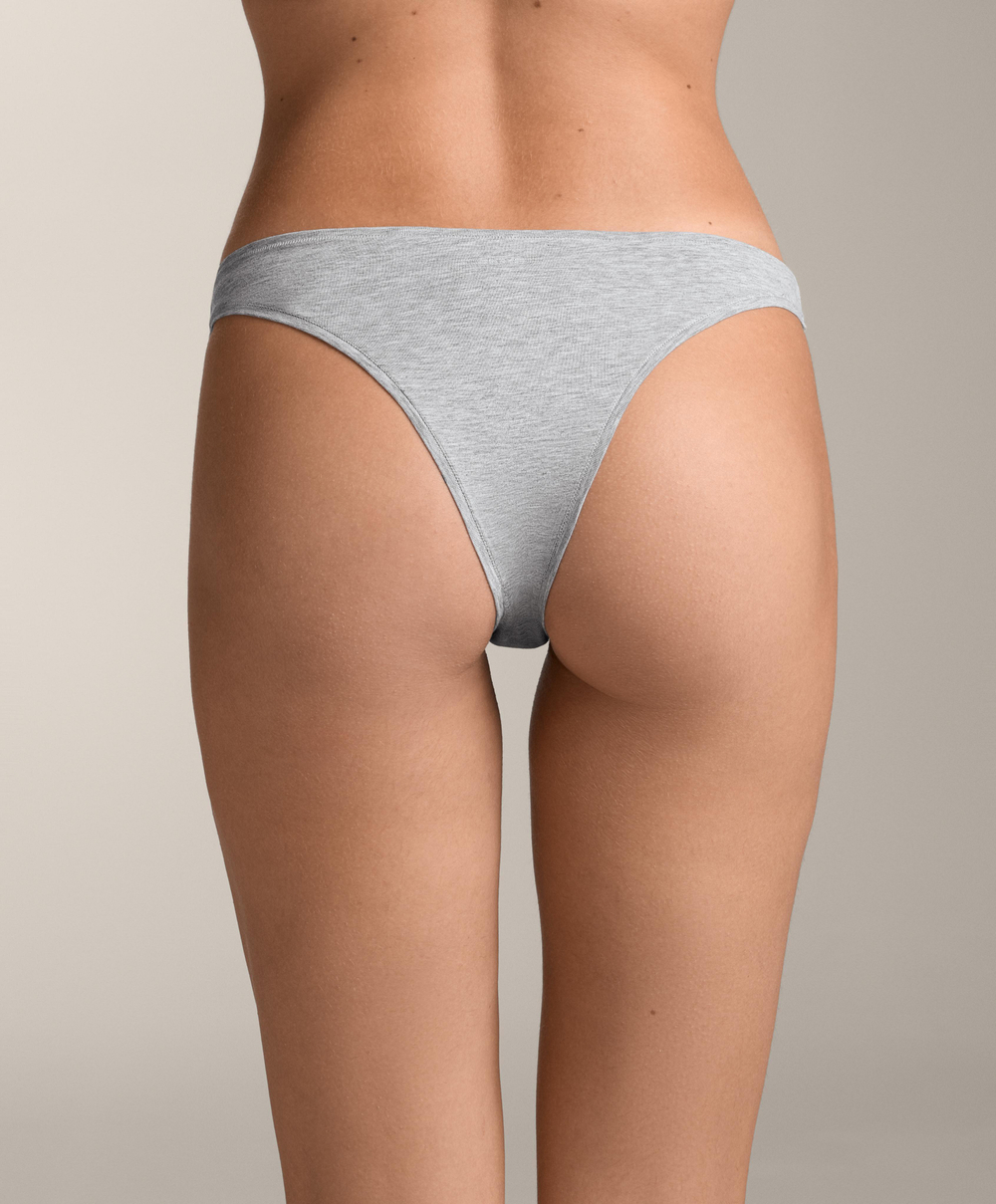 OYSHO Набор из 5 пар трусов-бразильяно из хлопковой смеси, черный