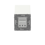 Розетка силовая, 2P+E, с з/ш, с крышкой, IP44, KANT, белая магнолия