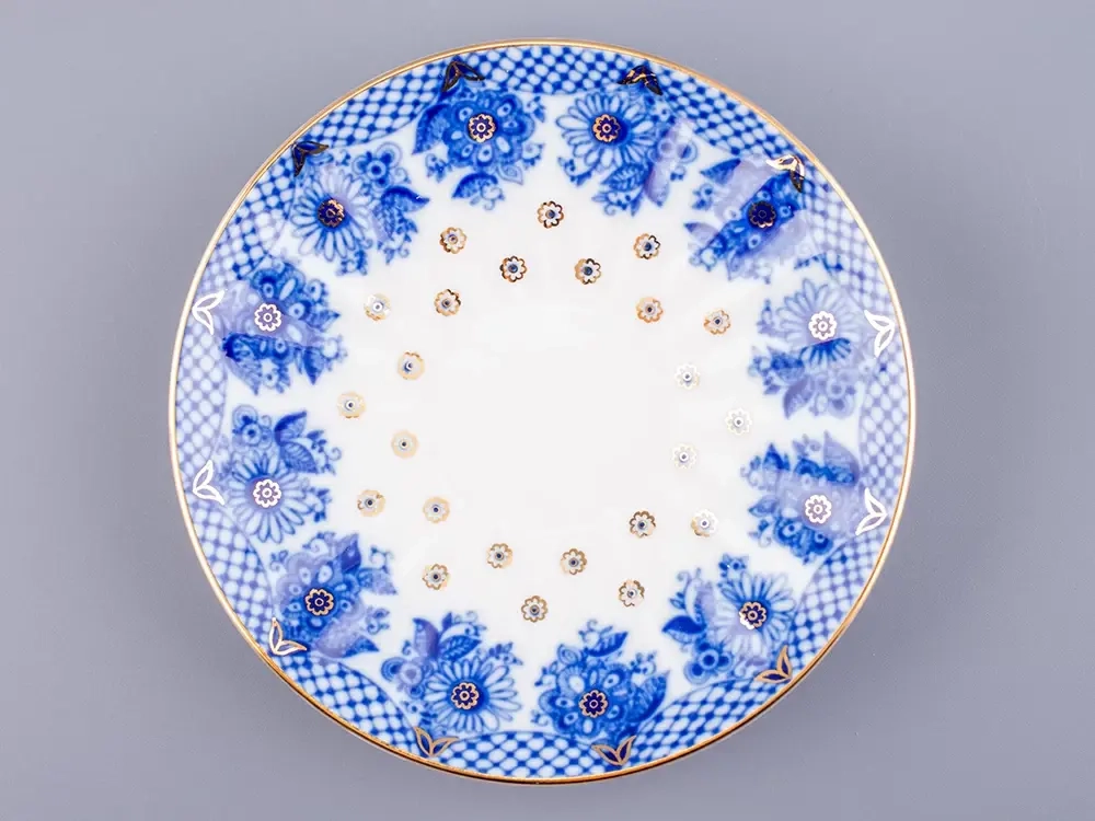 Чашка с блюдцем чайная 235 мл форма Лучистая рисунок Корзиночка арт. 81.10303.00.1