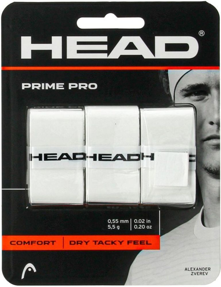 Теннисные намотки Head Prime Pro white 3P