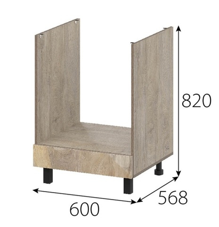 Этна J-ЭЛ Тумба под встроенную технику 600мм