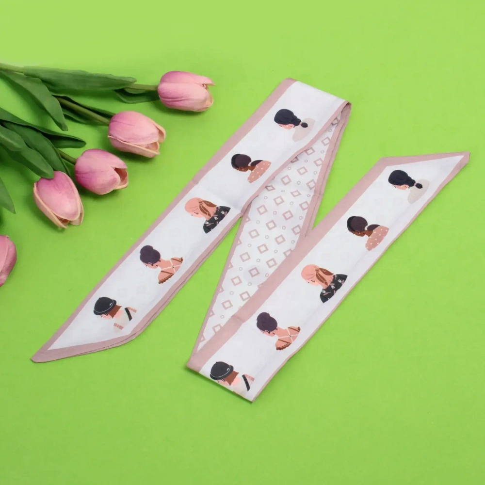 Лента для вплетения в причёску «KRASA- Нэлли», микс 2 цвета, 6*90 см