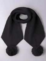 Шарф зимний вязаный с бубонами для детей