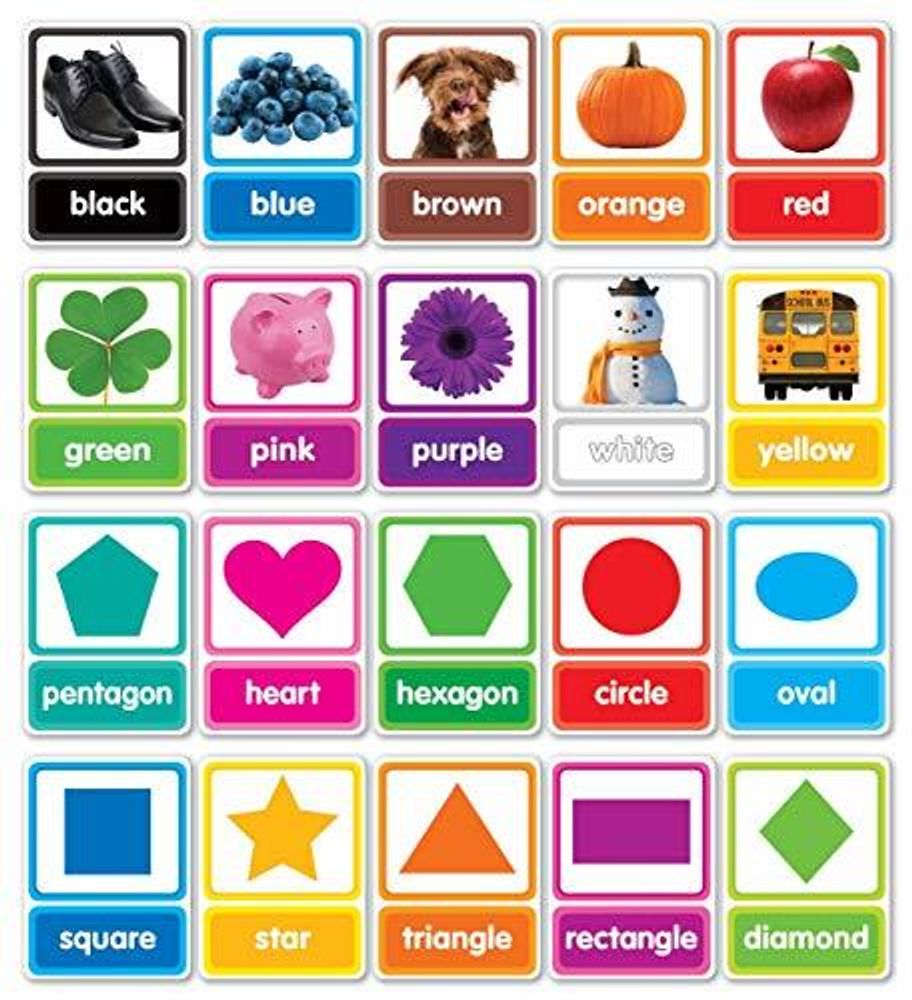 Colors &amp; Shapes in Photos Bulletin Board (20 pieces)