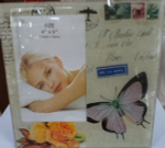 Фоторамка из стекла «Бабочка» 10х15 см G65