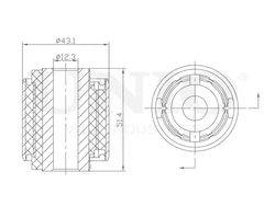 Сайлентблок задней цапфы UNIO RMP-20578