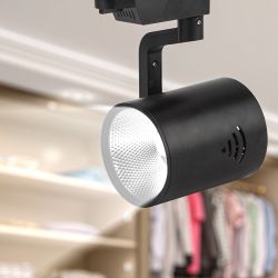 Трековый светильник однофазный ЭРА TR1 - 30 BK светодиодный COB 30Вт 4000Л 2100Лм черный | Однофазные светильники LED