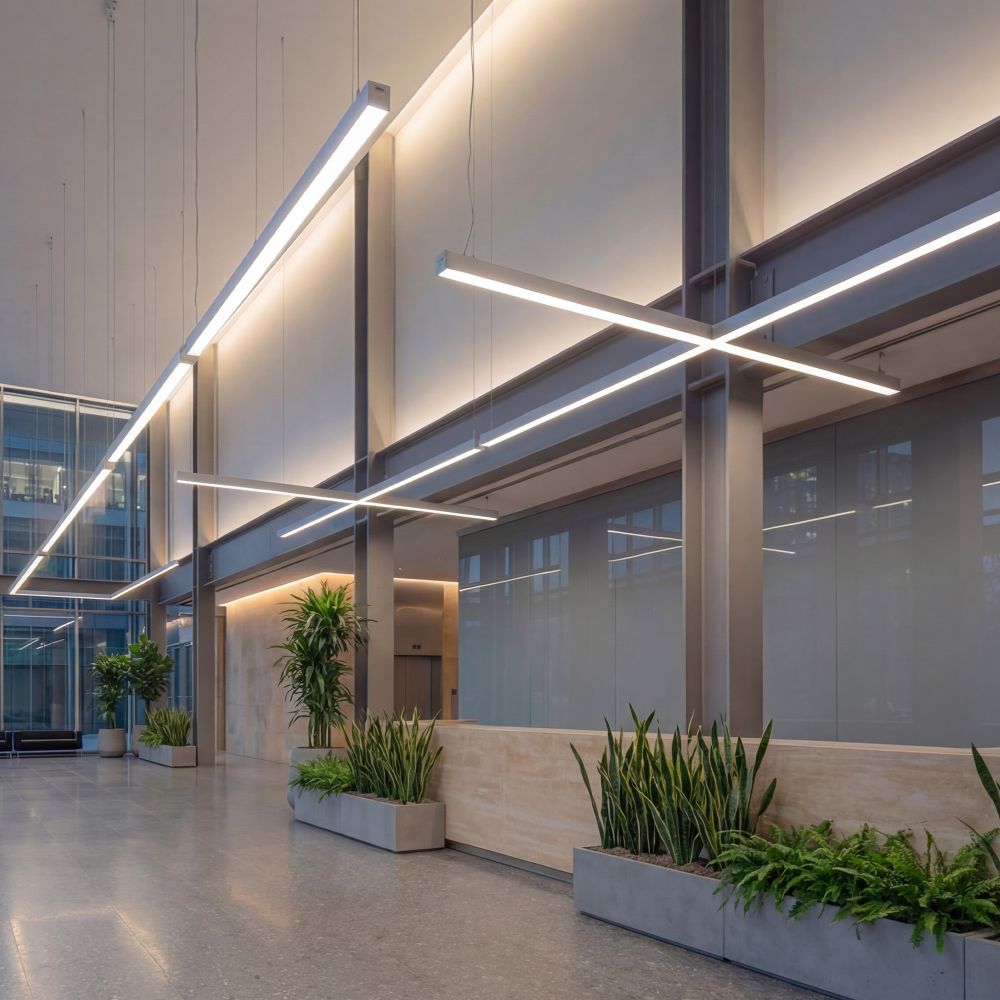 ULO-N11X-12W-4000K IP40 WHITE Светильник светодиодный X-образный. Белый свет 4000K. 2000Лм. Алюминий. Цвет белый. TM Uniel