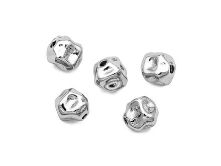 Бусина "Мятый металл" 6,5мм (1 штука)